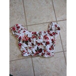 Floral Ruched Crop Top